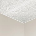 thumbnail image 3 of Great Lakes Tin Jamestown Gloss White 2ft x 2ft Lay In Ceiling Tiles (5 Pack), 3 of 6
