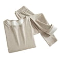 thumbnail image 1 of RXMEKW Ensemble de sous-Vêtements Thermiques pour Femmes, Haut à Manches Longues à Col Rond et Bas, Couche de Base Douce et Chaude pour Temps Froid, Superposition Automne et Hiver, 1 of 3