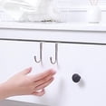 thumbnail image 4 of Stainless Steel S-Shaped Double Hook Hangers for Kitchen Utensils, Non-Perforated, Fits 2.5CM Thick Doors, Multi-Functional Cabinet and Wardrobe Organizer, 4 of 9