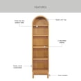 thumbnail image 3 of Bibliothèque étroite à dessus arqué Juliet de Better Homes & Gardens, miel clair, pour adultes, 3 of 10