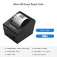thumbnail image 4 of Riwcyla HOIN 80mm USB Thermal Receipt POS Printer Auto High Speed Printer Clear Printing Compatible with ESCPOS Print Commands for Supermarket Store Home Business, 4 of 6