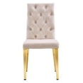 thumbnail image 3 of Canadian Furniture Roma Beige Dining Chair Golden Legs (Set of 2), 3 of 3