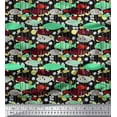 thumbnail image 1 of Soimoi Polyester Crepe Fabric Fish Cartoon Print Fabric by Yard 52 Inch Wide, 1 of 3