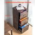 thumbnail image 2 of KFFKFF 3 Drawer File Cabinet with Lock, Vertical Filing Storage Cabinets for Home Office, Heavy-Duty Locking Cabinet with 2-Level Adjustable Hanging Rod, 2 of 9