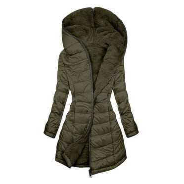 Babysbule Manteaux d'Hiver pour Femmes Liquidation Mode Femmes Manteau à Capuche pour Dames Manteau Chaud Long Matelassé Veste Ajustée
