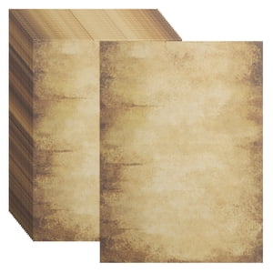 Uxcell 24 Packs Vintage Cotton Paper Printer Paper Light Brown Spots 8 x 11"