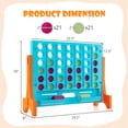 thumbnail image 3 of Costway Wall Mounted or Tabletop Giant 4 in a Row Jumbo 4-to-Score Connect Game Set Orange, 3 of 10
