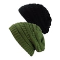 thumbnail image 1 of Tuque Tricotée pour Femmes (Lot de 2), Noir/olive Neuf, 1 of 1