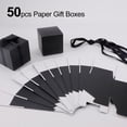 thumbnail image 2 of 50pcs Mini Black Candy Boxes, 3x3x3 Inches Paper Gift Boxes with Ribbon, Cube Wedding Favour Boxes, Chocolate Gift Boxes for Wedding Birthday Party Supplies, 2 of 7