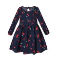 thumbnail image 1 of Qudderr Robes Imprimées pour Petites Filles 6M-6T Robe Décontractée en Coton à Manches Longues pour Enfants Nouveau-Nés Printemps Automne Col Rond Robe d'Été pour Filles, 1 of 8