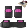 thumbnail image 1 of FH Group Solid Black Heavy Duty Floor Mats from FH Group for Auto Car w/ Free Dash Mat, 1 of 6