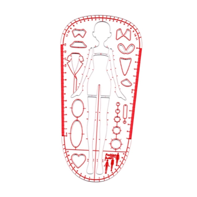 HILABEE Fashion Drawing Template Ruler Sewing Humanoid Patterns Design for Designing 15