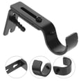 thumbnail image 3 of 3Pcs Curtain Rod Brackets Adjustable Drapery Rod Holders Window Curtain Rod Support Hanger with Installation Screws, 3 of 7