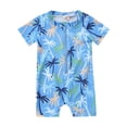 thumbnail image 1 of Hiiyo Infant Boys Zipper One-Piece Swimsuit Cartoon Dinosaur Rash Guard, 1 of 6