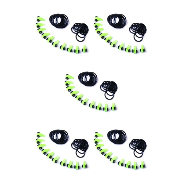 Transemion Boodun 10Pcs Fishing Hook Keeper Fish Rod Pole Lures Bait green 5Set