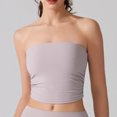 thumbnail image 5 of Dealovy Tube Tops for Women Strapless Going out Tops Built in Bra Sleeveless Ruched Summer Crop Top, 5 of 5