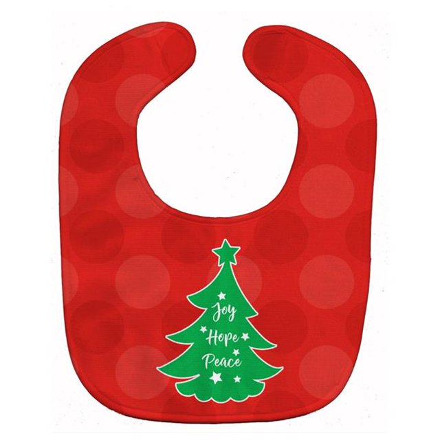 Carolines Treasures BB6971BIB Christmas Tree Red Green Baby Bib