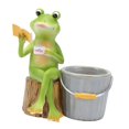 thumbnail image 3 of koolsoo Frog Planters Pot Handpainted Resin Decorative Lovely Frog Flowerpots for Indoor, 3 of 9