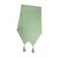 thumbnail image 1 of Chemin de Table Nervuré 13 x 72 Po avec Pompons, Vert Olive, 1 of 1