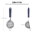 thumbnail image 2 of 18/8 Stainless Steel Mesh Strainer: U-Taste 3.9 Inch Kitchen Fine Mesh Sieve Food Colander with Riveted Sturdy Silicone Handle and 30 Mesh Hole for Straining Flour, Pasta, Fruit, Quinoa (Blue), 2 of 11