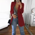 thumbnail image 1 of EGNMCR Womens Casual Loose Blazers Solid Color Long Sleeve Cardigans with Pockets Work Office Jacket Blazer, 1 of 6