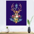 thumbnail image 1 of Designart Portrait de Cerf de Noël Mignon Art Mural Moderne et Contemporain sur Toile, 1 of 4
