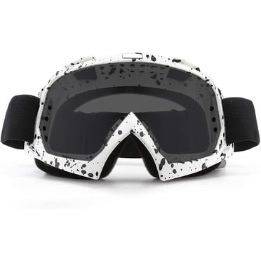GHSDFBB Lunettes de Moto, Lunettes de Course Tout-Terrain pour VTT et Motocross, Lunettes Anti-Rayures UV400 pour Cyclisme et Motocross