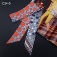 thumbnail image 2 of Foulard Multicolore Mode Femmes Ruban Sac Chapeau Bandeau Poignée Nouée Petit Ruban Foulard, 2 of 2