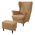 thumbnail image 1 of CHOK 2024 Wing Chair Slipcover Chair Covers For Wingback Chairs Stretch Sofa Cover Furniture Protector Couch Soft With Elastic Bottom-Pink-Chair Cover, 1 of 8