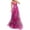 Red, variant on Wo-Fusoul Women's Floral Print V-Neck Spaghetti Strap Dress, Casual Summer Dress with Lightweight Mesh Fabric, Comfortable and Breathable for Daily Wear and Parties