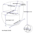 thumbnail image 4 of KOSSMAI Soft Upholstered Teddy Fabric Small Size Swivel Accent Chair For Living Room, Bedroom, Study Room, 4 of 5