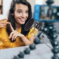 thumbnail image 4 of pitrice Singing Studio Recording Kit Phone PC KTV Mic Network Microphone Folding Arm Bracket, Black Golden, 4 of 8