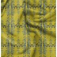 thumbnail image 1 of Soimoi Yellow Poly Georgette Fabric Leaf Floral Printed Craft Fabric by the Yard 42 Inch Wide, 1 of 6