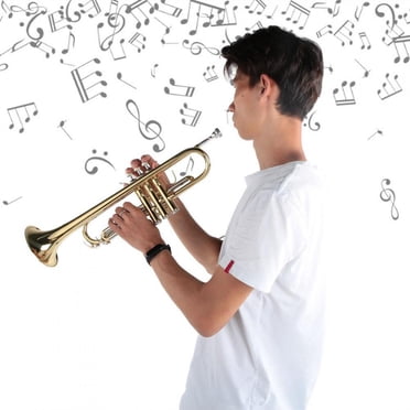 Hilitand Trompette Professionnelle Trompette Pas Correct Instruments de Musique pour Fête de Trompette Amateur de Musique