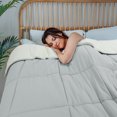 thumbnail image 4 of PiccoCasa King Soft Lightweight Down Alternative Comforter Light Gray&Beige, 4 of 7