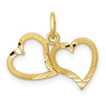 10K Yellow Gold Heart Charm