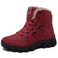 thumbnail image 1 of Bottes de Neige pour Hommes Femmes Imperméables Légères Chaussures de Randonnée Hiver Extérieur Chaudes Doublées de Fourrure Bottes de Randonnée, 1 of 6