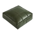 thumbnail image 4 of GROWTH TANK Pouf Doux Repose-Pieds Fait à la Main Coussin de Sol Carré Cuir PU Pouf Marocain Vert, 4 of 9