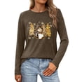thumbnail image 1 of SNKSDGM Hauts à Manches Longues pour Femmes Chic Décontracté Printemps 2026 T-Shirt de Noël pour Femme T-Shirt à Imprimé Lettres de Noël T-Shirt Graphique Arbre de Noël Col Rond Haut à Manches Longues TTG, 1 of 6