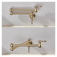 thumbnail image 4 of Brass Kitchen Faucet Brushed Gold Sing Cold Kitchen Sink Water Tap Single Handle Mixer Tap 360 Rotation Wall Mounted ,Easy to Install, 4 of 7