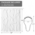 thumbnail image 3 of Ensemble de Rideau de Douche en Tissu, Rideau de Douche à Rayures Grises Abstraites avec 12 Crochets pour Rideau de Douche, Rideau de Douche en Tissu Blanc Rustique, Ensembles de Rideaux de Douche Style Western Farmhouse pour Salle de Bain, 72x72 Pouces, 3 of 5