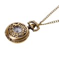 thumbnail image 3 of lionlar Collier Pendentif Montre Gousset Fleur Montre de Poche Mini Ajourée, 3 of 8