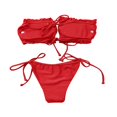 thumbnail image 2 of Women Swimwear Sets Strap-Free Backless Bra Triangle Panties, 2 of 4