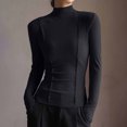 thumbnail image 4 of AherBiu Chandails à Manches Longues pour Femmes Couche de Base sous-Maillots Col Roulé Coupe Ajustée T-Shirts Blouse, 4 of 7