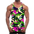 thumbnail image 3 of BADHUB Mens Color Block Muscle Tank Topsssss Clearance Workout Athletic Sleeveless Crew Neck Shirts GreenXXL, 3 of 6