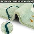 thumbnail image 3 of Bathroom Runner Rug Green Botanical Long Bath Mat Non-Slip Modern Boho Bath Rug Soft Velvet Machine Washable Floor Mats Aesthetic Design for Bathroom Tub Shower,17''''x47'''', 3 of 6