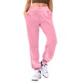 thumbnail image 3 of Women's Casual Pants Ladies Short Pants for Women Casual Loose Dress Pants for Women Business Casual Solid Color Drawstring Elastic Sweat Pants Women Casual with Pockets Women Fleece Pants, 3 of 5