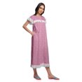 thumbnail image 3 of Moomaya Chemise de Nuit d'Allaitement à Col Rond Imprimée pour Femmes en Coton, 3 of 6