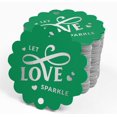 thumbnail image 4 of Inkdotpot Silver Foil Paper Hang Tags Let Love Sparkle Wedding Favor Tags 50 Piece, 4 of 6
