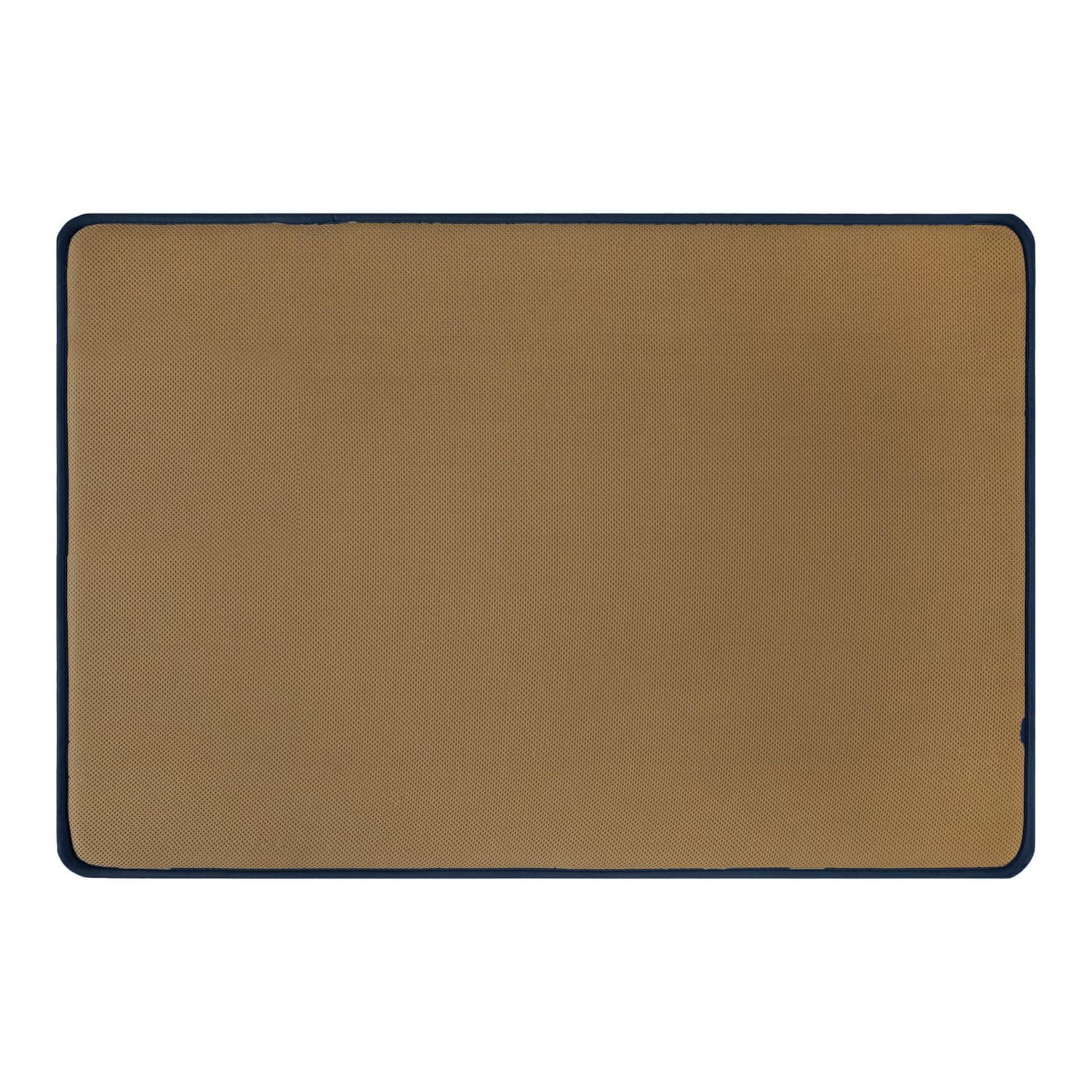 Tapis de bain en mousse à mémoire de forme en coton doux Signature Better Homes & Gardens, bleu amiral, 20" x 34"